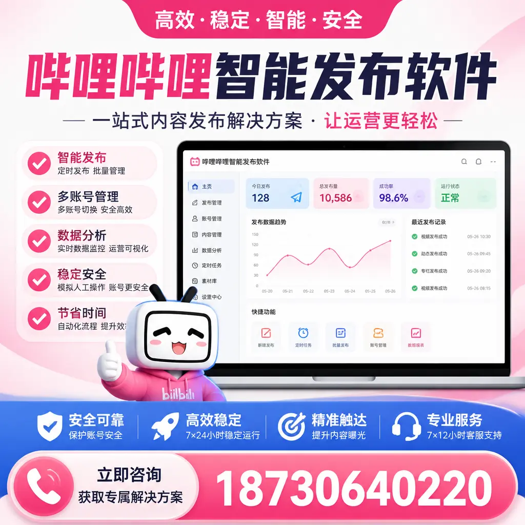 哔哩哔哩智能发布软件选型对比:哪个更适合 临高 的你?